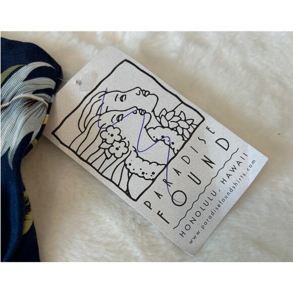 Paradise Found Hawaii Vintage Blue Spaghetti Strap Short Sundress Size Large - Picture 10 of 12